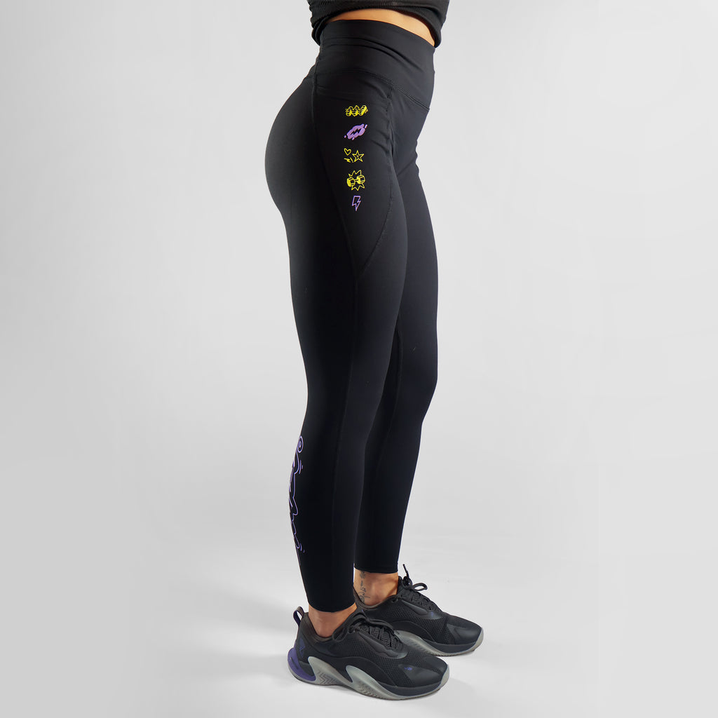 Move Bette Icon - Full Length Leggings - Purple Print (DUC)